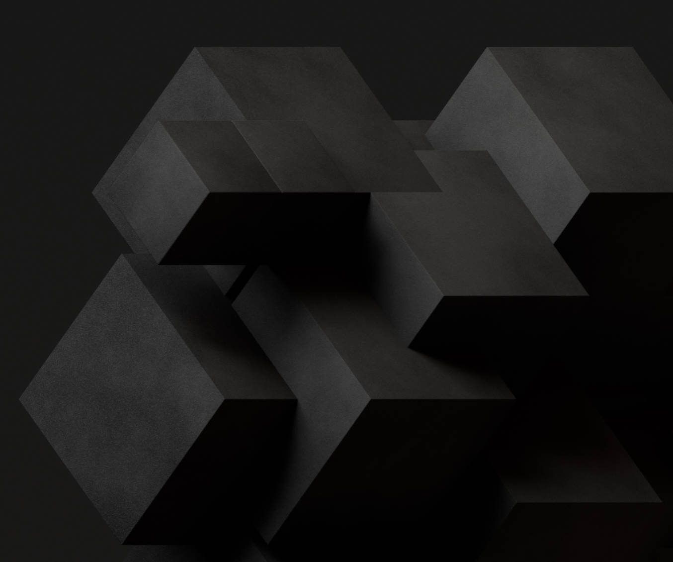 An abstract background of gray cubes.