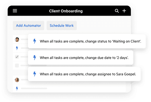 Image detailing a task automation interface.