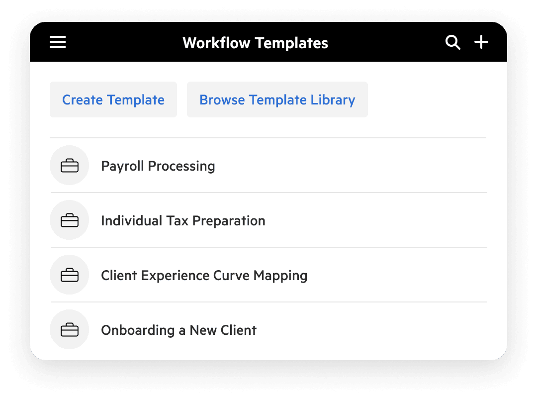 Image detailing a template selection interface.