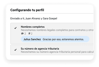 Image d'un instantané de l'interface utilisateur avec un texte écrit en espagnol.
