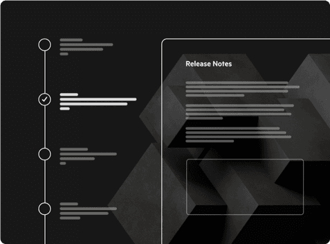 An abstraction of the Karbon marketing website's release notes page.