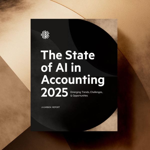 Cover of the State of AI in Accounting 2025 ebook.